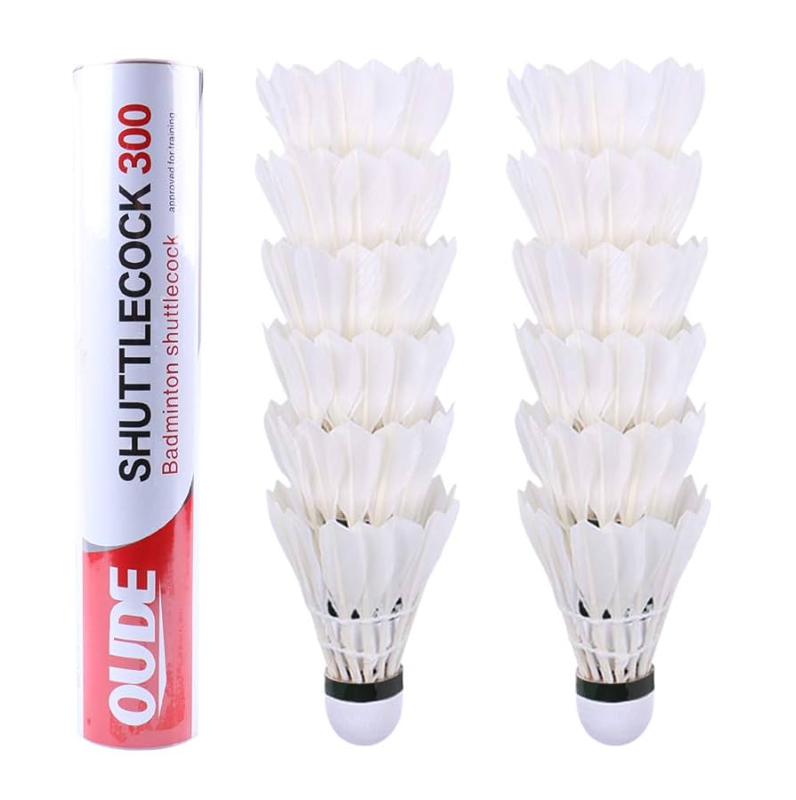 12-Pack Goose Feather Badminton Shuttlecocks With Great Stability And Durability High Speed Badminton Birdies Balls White Goose