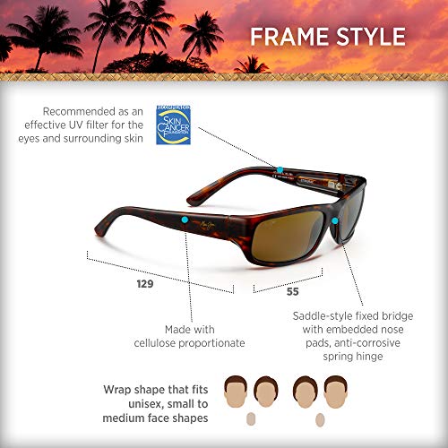 Maui Jim H103-10 Men'S And Women'S Stingray Polarized Wrap Sunglasses thumb #7