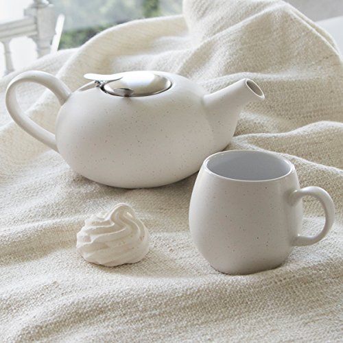 London Pottery Pebble Tazza Macchiato Bianco, Set