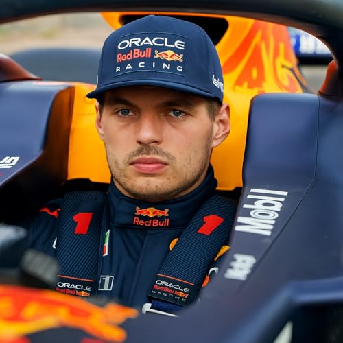 Image of Oracle Red Bull Racing Steering Wheel Cover + Shoulder Pads Kit, Official Licensed Merchandise, Stretches to fit Most Steering Wheels, DIY, Max Verstappen Black /Red 02