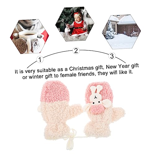 BESPORTBLE Warm Plush Mittens for Women Thicken Winter Gloves Full Coverage Mittens for Cold Weather3