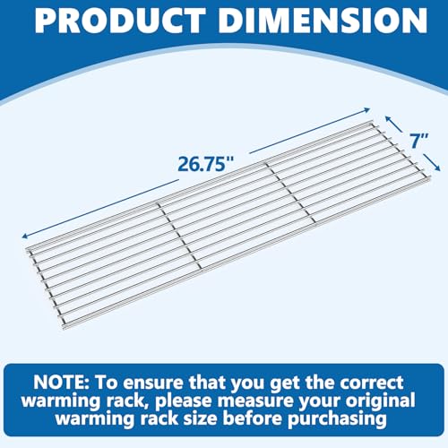 Image of SafBbcue N520-0023 Warming Rack for Napoleon LEX 485, Warming Rack Grill Replacement Parts for Napoleon Upper Rack Bilex485 Mirage 485 Series BIM485 BIM485RB, Napoleon BBQ Grill Accessories