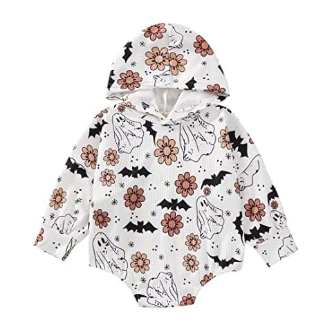 Halloween Costumes for Kids-Baby Halloween Costume-Baby Clothing,My First Halloween Baby Sleepsuit, Hooded Halloween Costume for Baby Girl Boy,Ghost Skull Halloween Baby Outfit Baby Halloween Costumes Cover