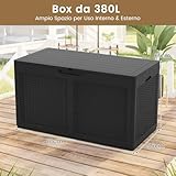 Zoom IMG-1 costway baule da esterno 380 Zoom IMG-1 costway baule da esterno 380