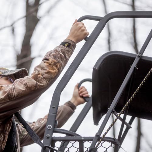 Hawk HWK-HL2061 20' Big Denali 1.5-Man Sls Ladder Stand | Durable Hunting Archery Steel 1 Person Tree Stand thumb #2