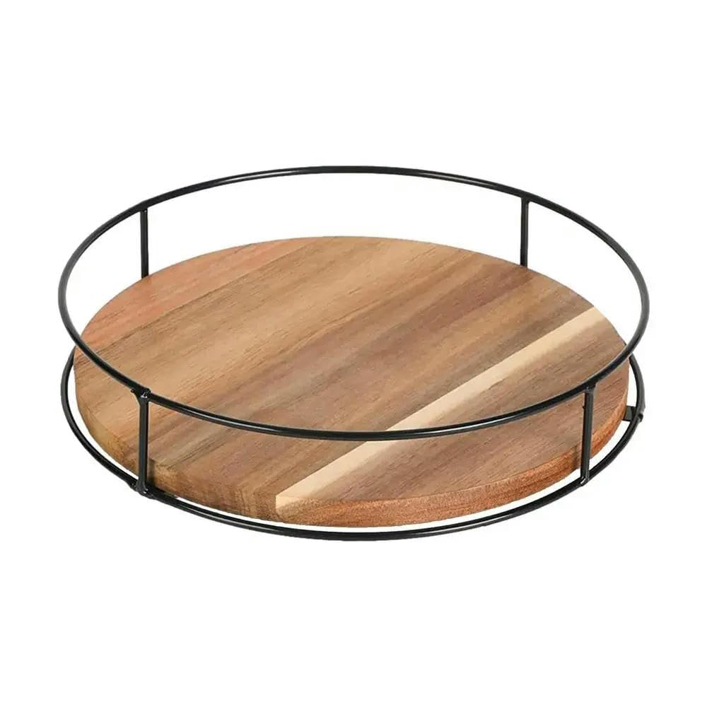 Lazy Susan Plateau tournant à 360 degrés pour cuisine, garde-manger et salle à manger – Design peu encombrant