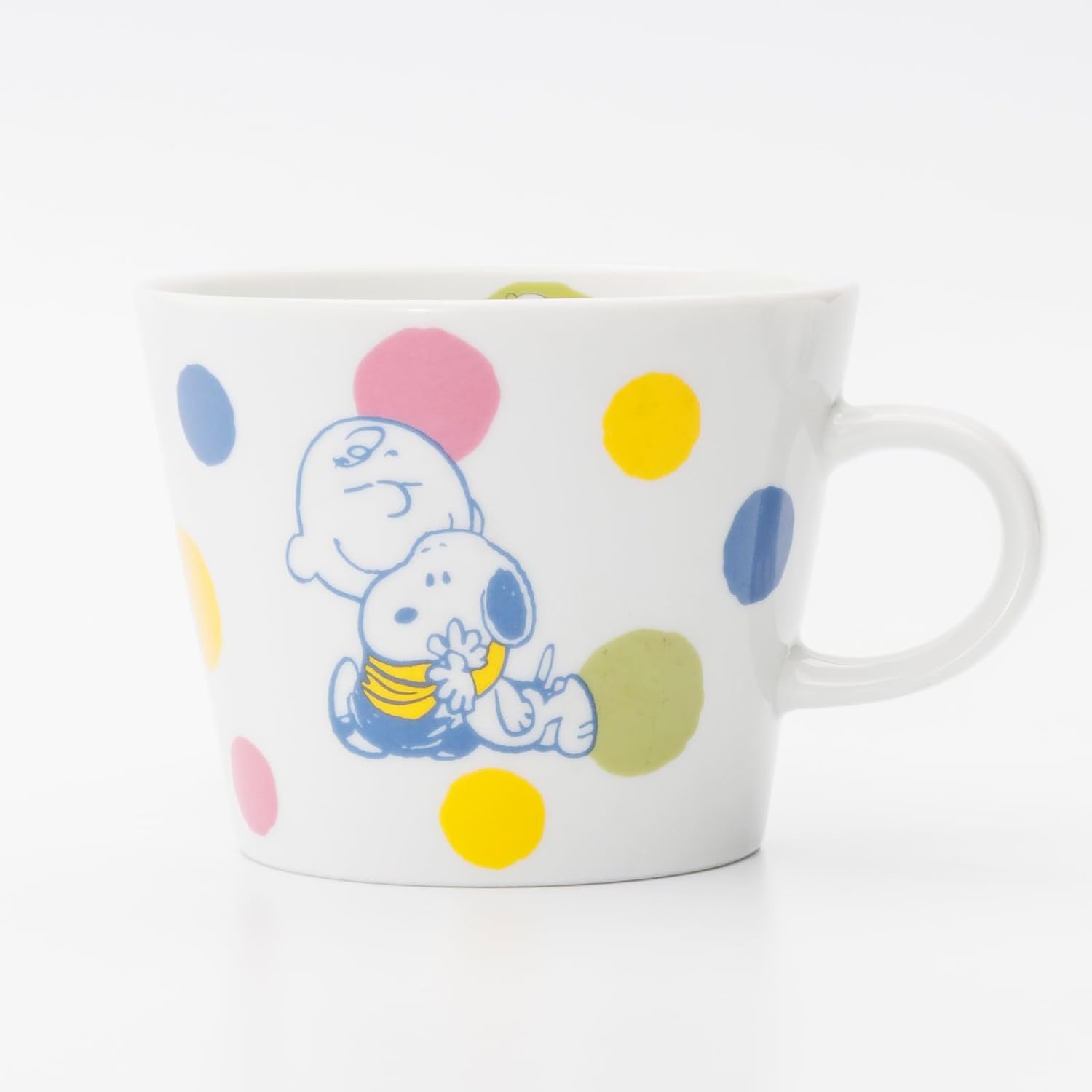 Peanuts 885594 Snoopy Pastel Dot Mug, Charlie Brown, Diameter Approx. 3.9 x Height 3.1 inches (10 x 8 cm), Capacity: Approx. 11.2 fl oz (340 ml), Microwave and Dishwasher Safe, Made in Japan