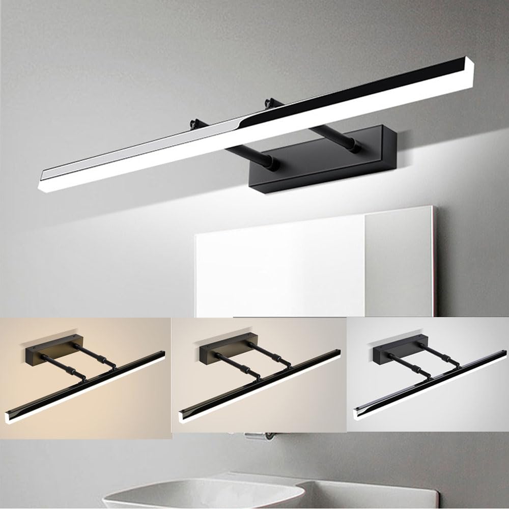 Home-Neat LED 9W IP40 Applique Murale Salle de Bain 40cm 3000K/4500K/6500K Noir
