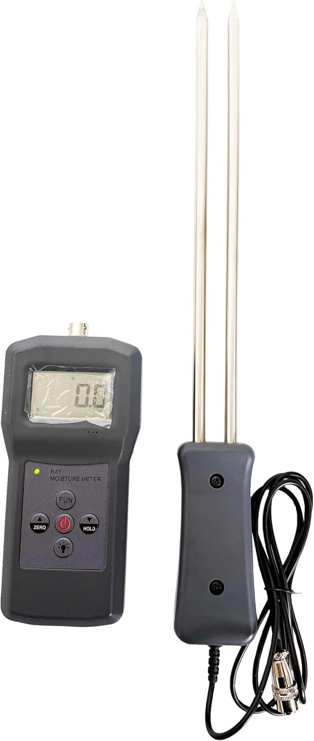 Digital Hay Moisture Meter Tester Analyzer With Split Probe Measuring Range 0 To 80% Resolusion 0.1 For Measuring Alfalfa,Leymus Chinensis,Orchard Grass Pennisetum Hydridum And Other Hays