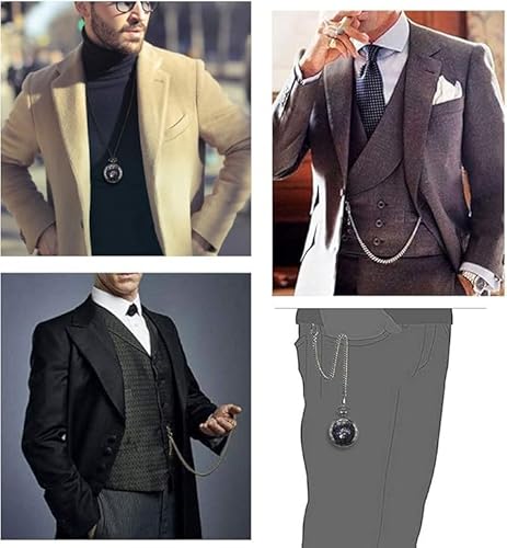 ساعة جيب ميكانيكية رترو للرجال من تازويك، ساعة جيب ستيمبنك جيرز سكيليتون رومانية/عربية، ساعة جيب انالوج بعقارب، هيكل اسود من الستانلس ستيل