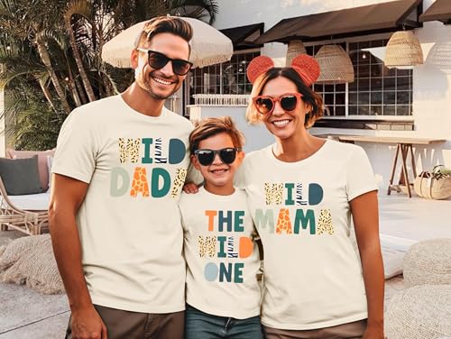 Family Trips Matching Shirts : Wild One Print Tee Safari Animal Theme Parent-Child Outfit3