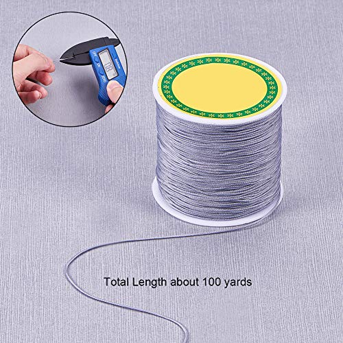 Image of PH PandaHall 600 Yards 0.8mm Nylon Beading Thread Bracelet String Chinese Knotting Cord Kumihimo Macrame Thread Cord Blinds String Necklace Cord for Macrame Friendship Bracelet Christmas