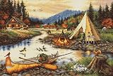 Kits de bordado Lucas Kit de punto de cruz S - Gold Creek, BU5021