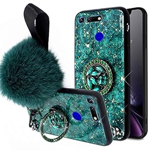Jinghuash compatibile con Huawei Honor V20/View 20 custodia con peluche Ball, verde
