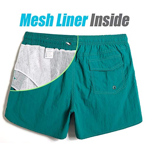 Image of MaaMgic Mens Slim Fit Quick Dry Short Swim Trunks with Mesh Lining