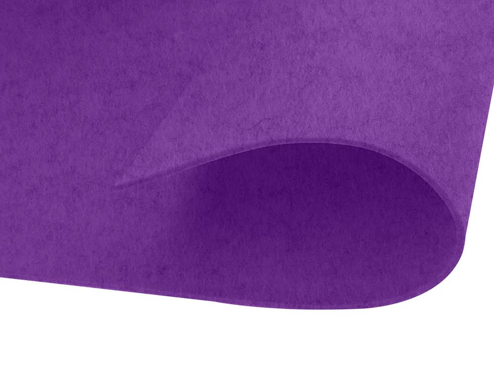 INNSPIRO Acrylic felt lilac strong adhesive sheets 20x30cm.x2mm. 220g./m2 10u. Material widely used for crafts and decoration