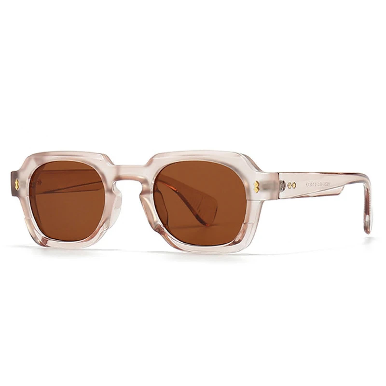 Lunettes de soleil vintage punk unisexes à rivets et verres teintés dégradés - 6