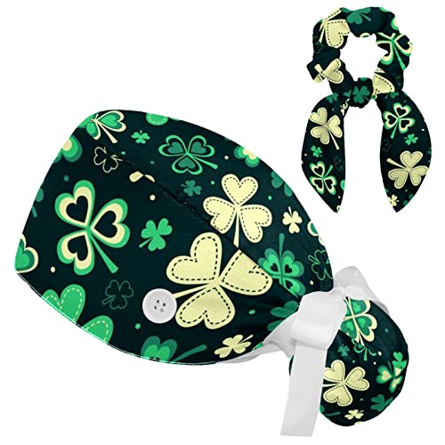 Bonnet de travail avec nœud et bandeau absorbant réglable taille unique Motif Grenouille