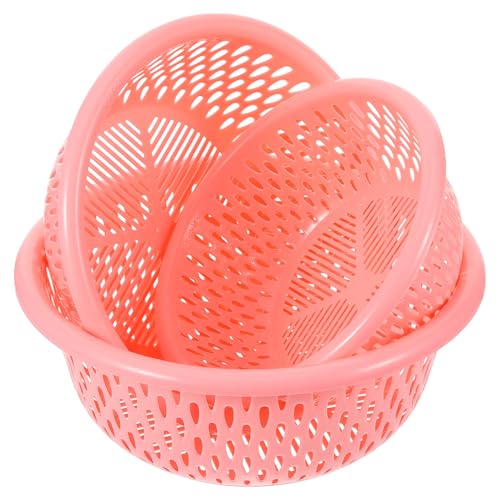 Abaodam 3個 キッチン水切りバスケット点 大容量プラスチック製多機能排水かご 洗浄野菜フルーツ用シンク上対応 食品保存や ランダムカラー