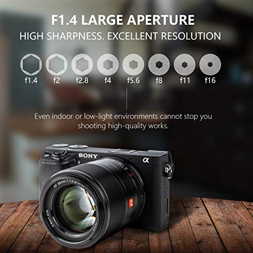 Image of Viltrox 56mm F1.4 STM Auto Focus APS-C Prime Lens Portrait AF Lens for Sony E Mount Camera A5100 A6000 A6100 A6300 A6400 A6500 A6600 NEX-6 A7S A7C A7 A7RⅢ A7SⅢ A7Ⅲ A7RⅡ A7Ⅱ A7S A7RⅣ A9
