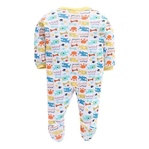 Image of Pooja Baby Rompers Sleepsuit Kid's Cotton All Over Print Night Suits Pack of 3