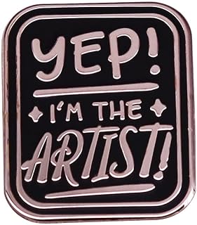 Yep i am the Artist Enamel Pin badge for Art student letter backpacks accessories