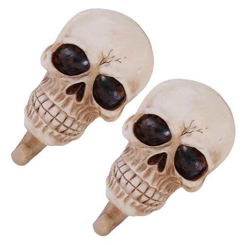 2pcs Halloween Skull Shape Wall Hooks Decorative Clothing and Keychain