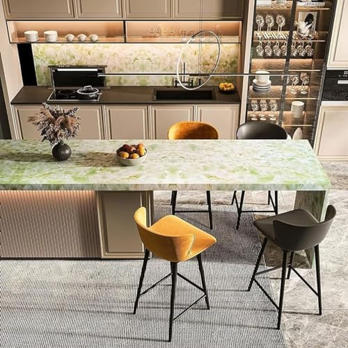 Image of VOLITO V-Green Marble Wallpaper, 60x200cm, Waterproof & Oil Proof, Self-Adhesive, Multi-Purpose
