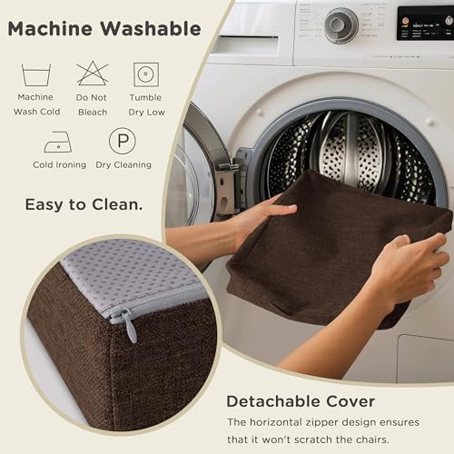 Image of AddGrace Recliner Cushions for Elderly Thick Seat Cushion 20 inchx20 inchx4 inch Chair Pads with Non Slip Backing and Washable Cover for Couch Armchair Chairs Coffee