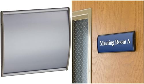 Juego de 5, soporte para placa de identificación y juego de 5, soportes para letreros de oficina