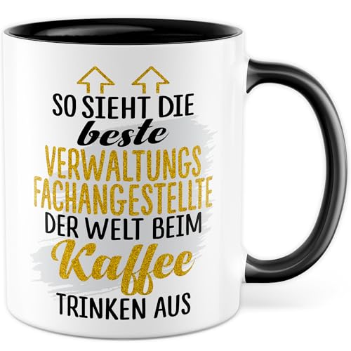 Taza administrativa con personal administrativo, regalo administrativo, así, se ve el mejor personal administrativo del mundo idea de regalo taza de café taza de café taza de café divertida