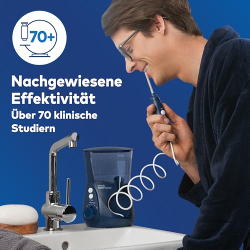 Waterpik Ultra Professional Munddusche, Testsieger 2024, Precision Pulse Technology, TÜV Siegel, bis zu 99,9 Prozent Plaque Entfernung, 7x Aufsätze, 10x individuelle Modi, integrierter Timer, Blau – Bild 8