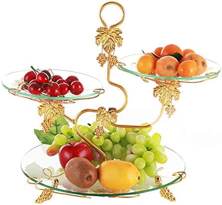 Luxury Home Multi-Layer Fruit Plate Double Fruit Plate Three-Layer Candy Plate
