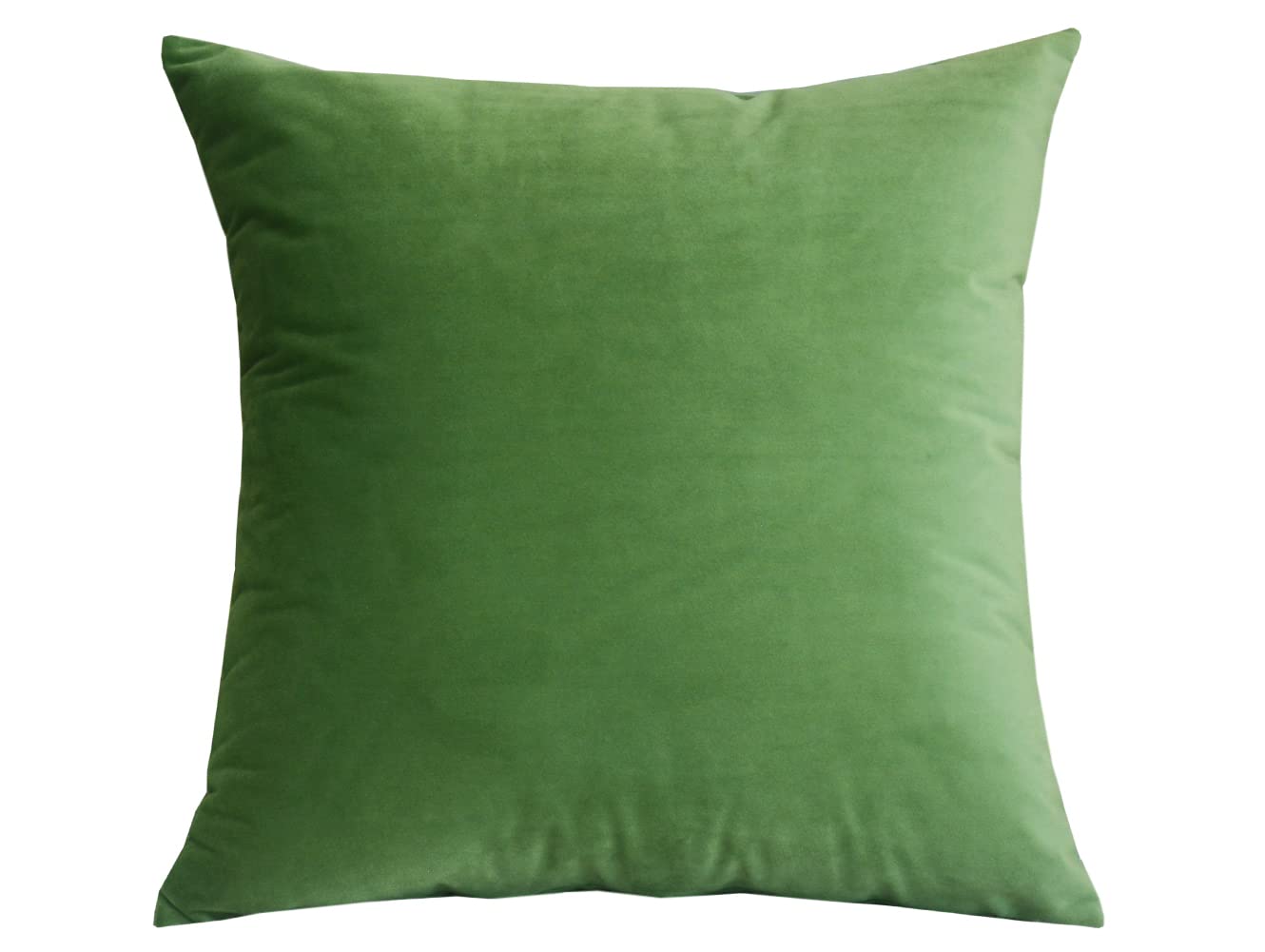Lutanky Velvet Cushion covers Soft Throw Pillow Case Decorative Square Cushion Cover for Sofa Home Decor 18" X 18" （45 x 45 cm）(olive-green, 1piece) — image 1