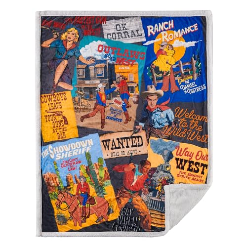 Image of Paseo Road Indigo Hill by HiEnd Accents Bandits and Heroes 54x68 Blanket