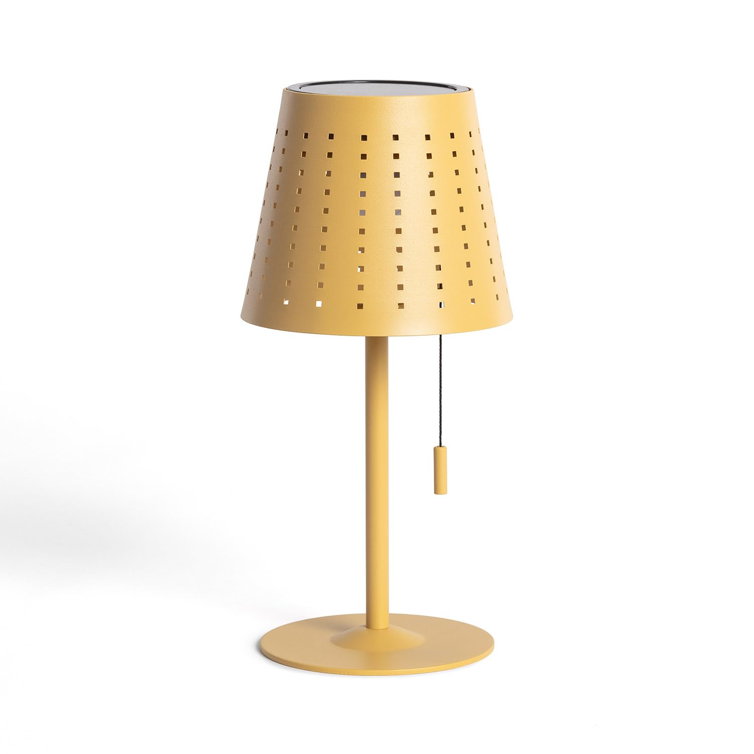 LEDKIA LIGHTING Lámpara de Mesa Solar Exterior LED Portátil con Batería USB Recargable Banate Amarillo Arena