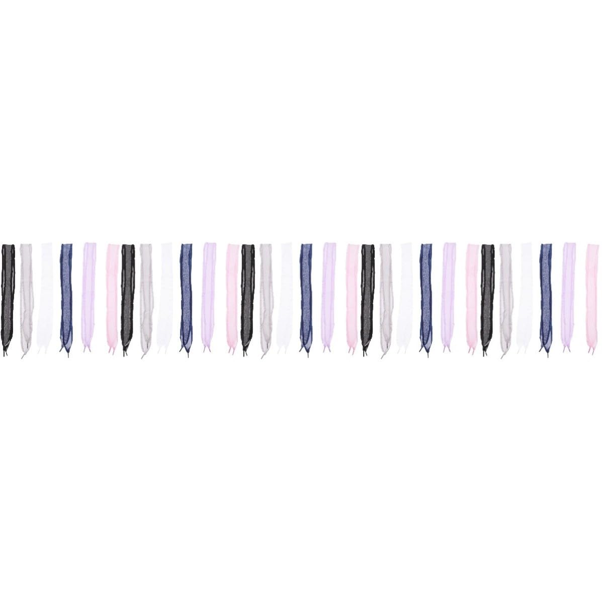 BESPORTBLE 30 Pares Cordones de Cinta de Gasa Anchos para Zapatos, 4cm