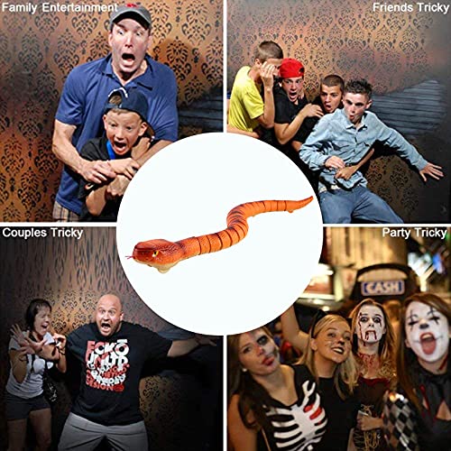 Giveme5 Remote Control Rc Snake Toy, 30" Long Realistic Giant Snake Rattlesnake Toy With Retractable Tongue And Swinging Tail For Kids Halloween Christmas Prank Toys Birthday Gifts (Battery Power) #TOP6