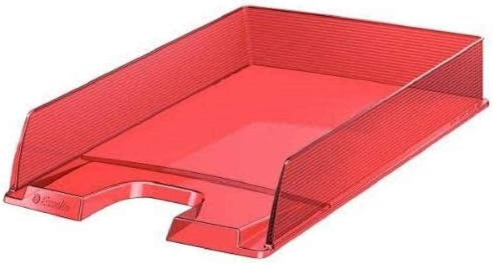 Esselte Europost Solea Briefkorb, Transparent, 10 Stück, rot transparent, 623601