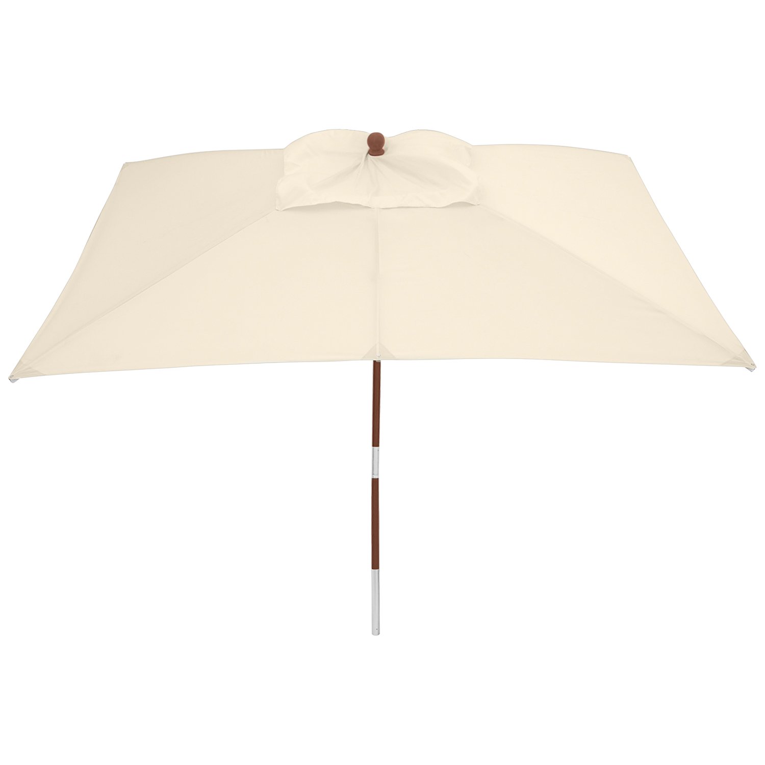 anndora® Sonnenschirm 200 x 300 cm eckig Gartenschirm Knicker wasserabweisend - mit Knickgelenk Natural