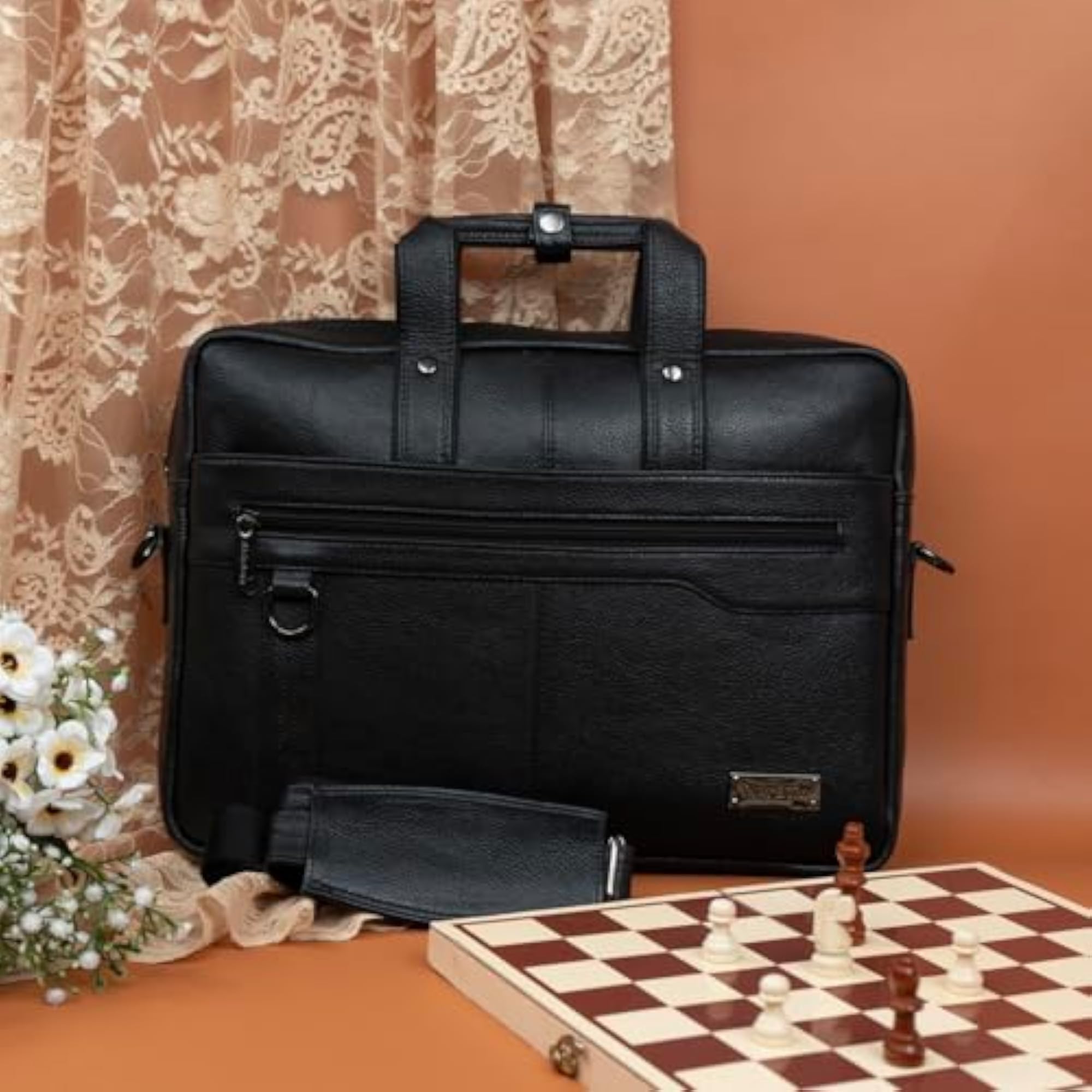 Executive Genuine Leather Office Laptop Bag for Men