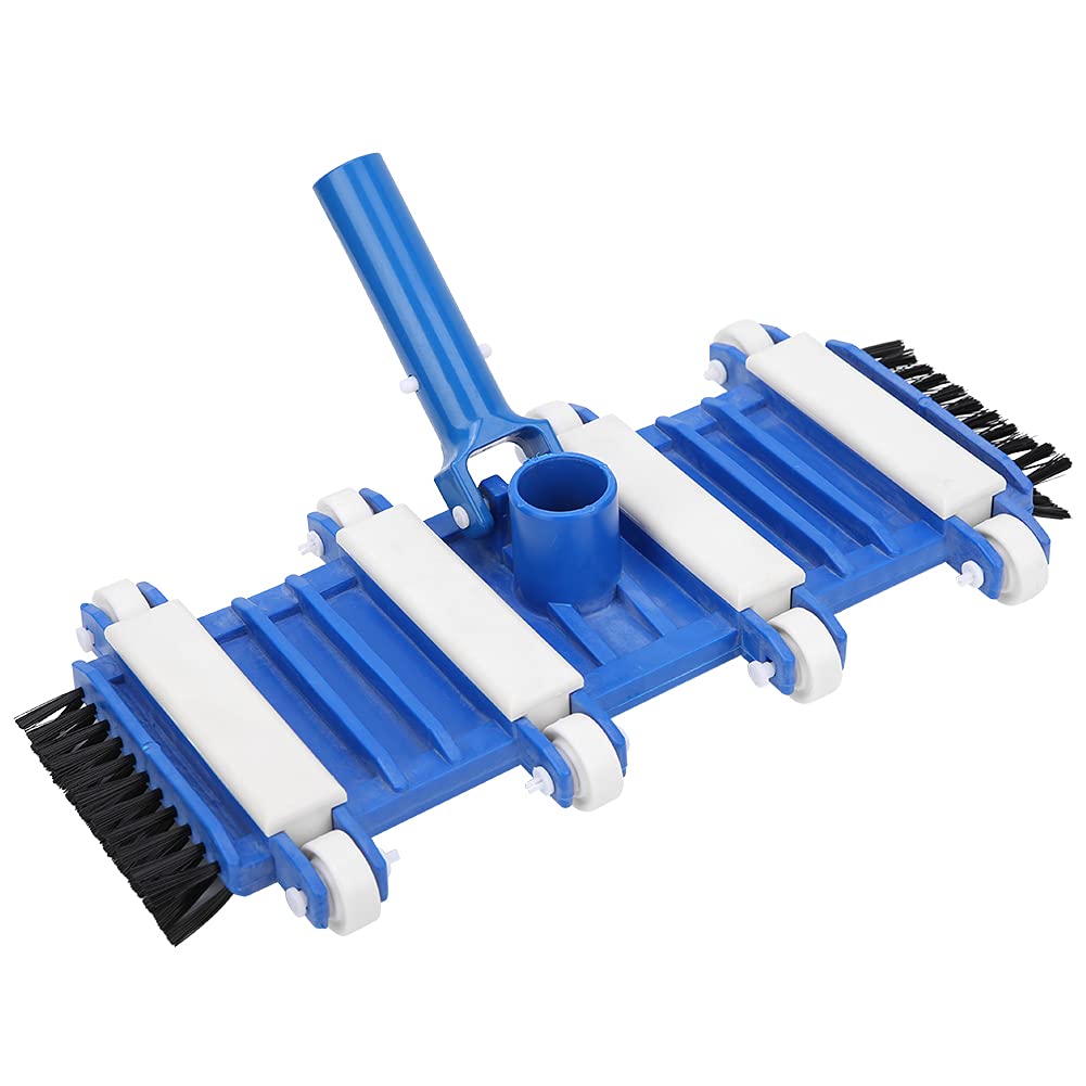 Shanrya Ichiias Pool Vacuum Head Profesional Cepillo Lateral Flexible Ruedas Herramienta para Limpieza de Piscinas de estanques de Peces