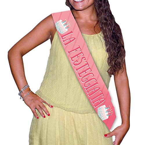 Fascia LA FESTEGGIATA in Mylar 168 X 10 cm Festa