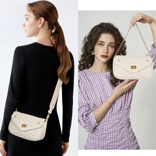 EXTREE crossbody Bags for Women,Trendy Shoulder Vegan Leather Handbags, Satchel Purse with Adjustable Wide Vintage Strap2