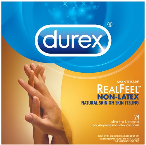 Durex Avanti Bare Real Feel Condoms, Non Latex Lubricated Condoms for Men with Natural Skin on Skin Feeling, FSA & HSA Eligible, 24 Count (Pack of 2)