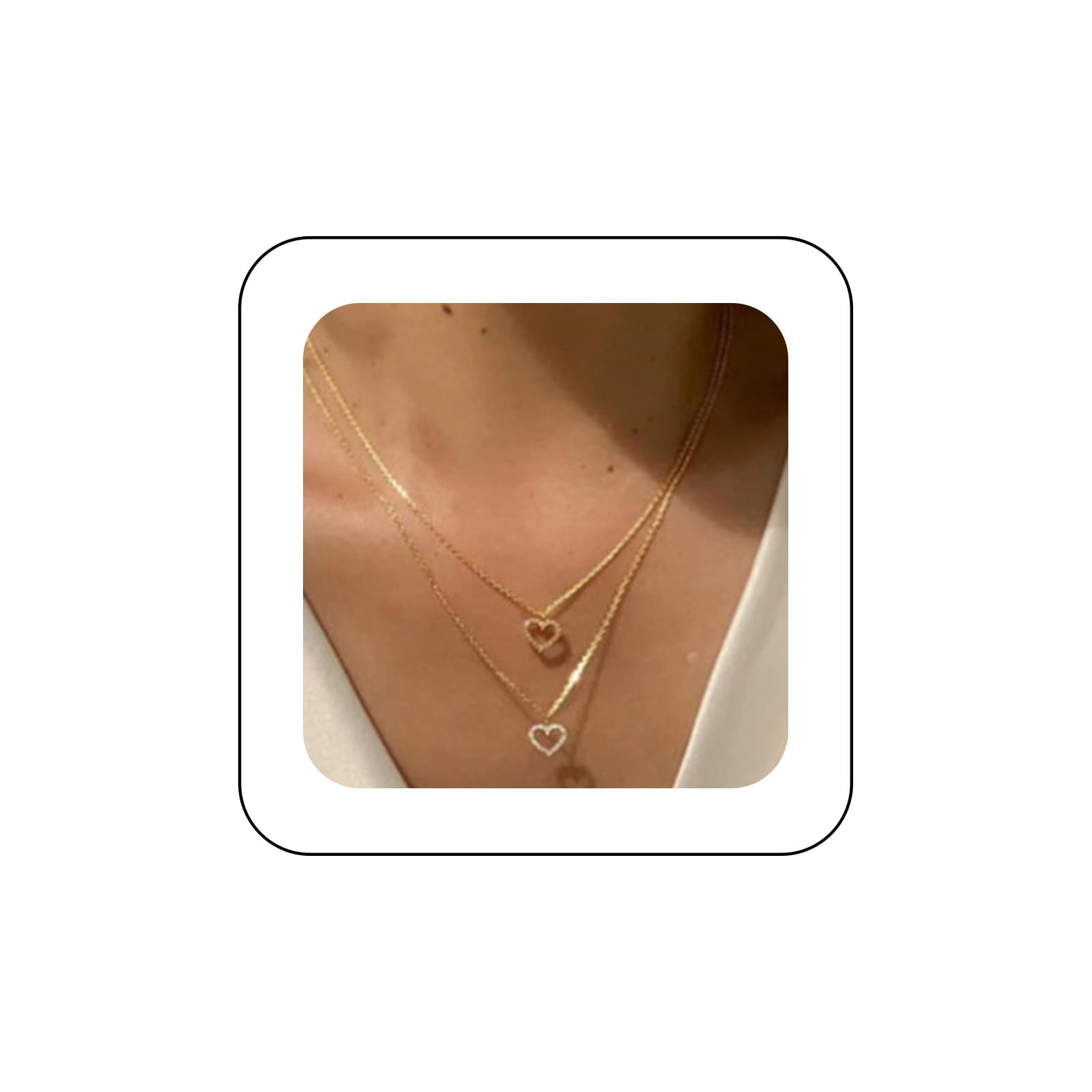 Collana Girocollo Cristallo Battito Cardiaco ECG - Gioiello Cuore Oro Per Donna - 3