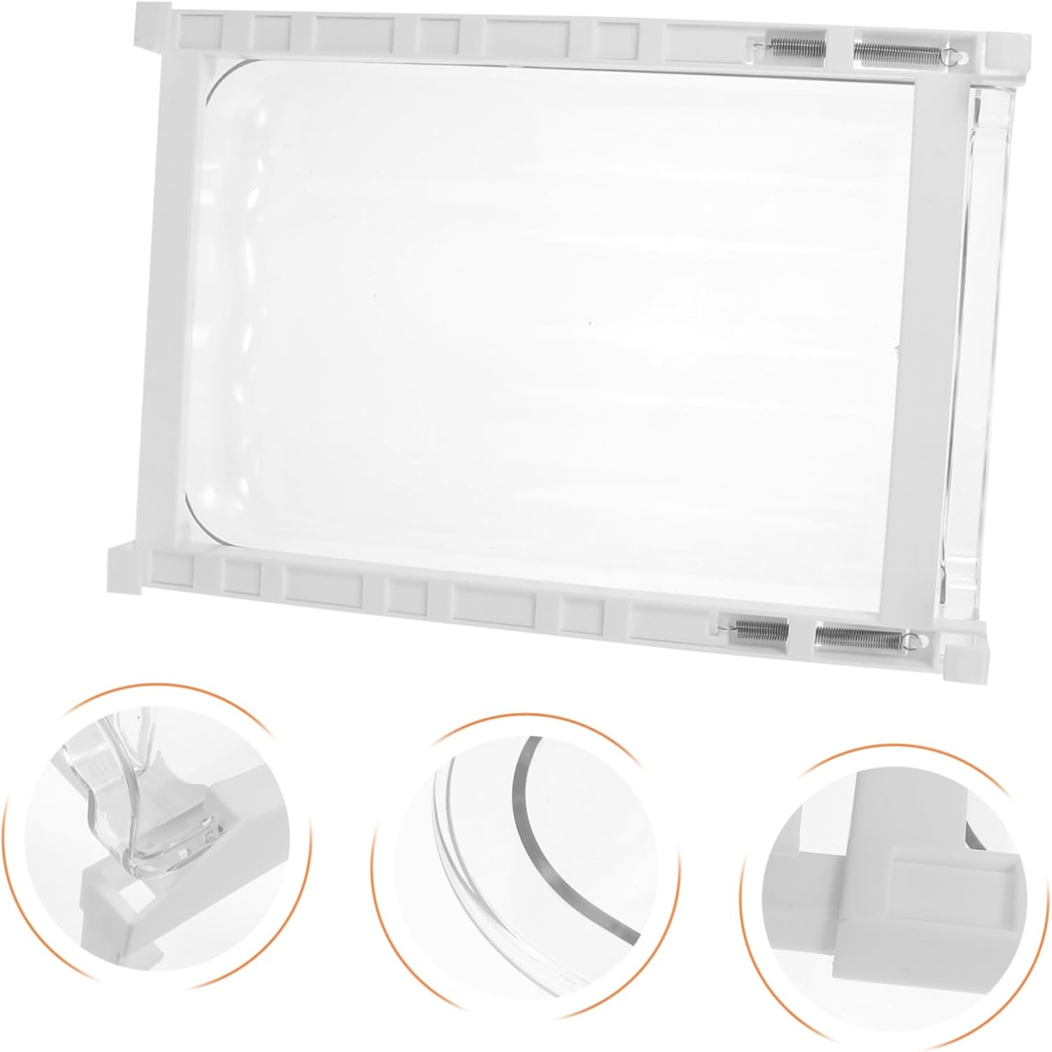 1Set Movable Egg Storage Box Durable Egg Freshness Keeper Organizer for Refrigerator Simple Design with Groove Structure Neat Orderly Egg Holder for Kitchen Goods