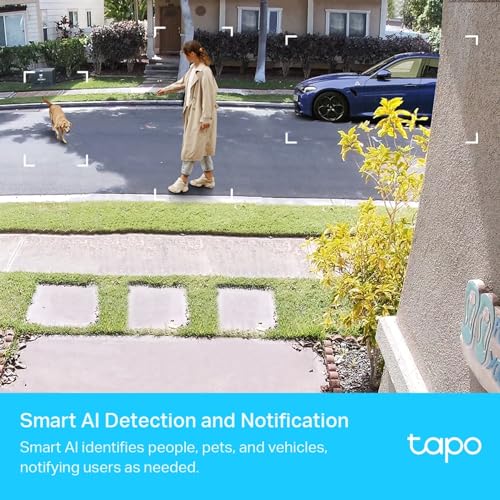 Tapo Smart Wire-Free Security 2-Camera System, Water&Dust Resistant, Rechargeable Battery, Hub included, 1080p HD, AI Detection, SD Storage, Works with Alexa & Google Home(Tapo C400S2), White - Image 5