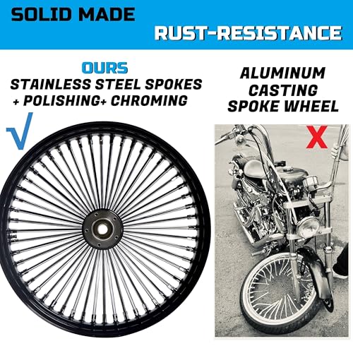 Roue avant 52 rayons FATFLEX contre les vibrations de votre Harley Touring - 7
