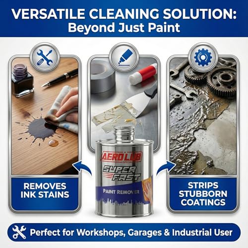 Image of Paint Remover Tin Pack - 5 KG | Fast Acting Paint Stripper for Wood, Metal, Glass, Steel, Iron, Wall, Acrylic & Automobiles - Non-Acidic Multi-Surface Paint Cleaner